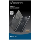 Cellularline Supreme flipové pouzdro pro Apple iPhone 7/8/SE2020/SE2022, černá