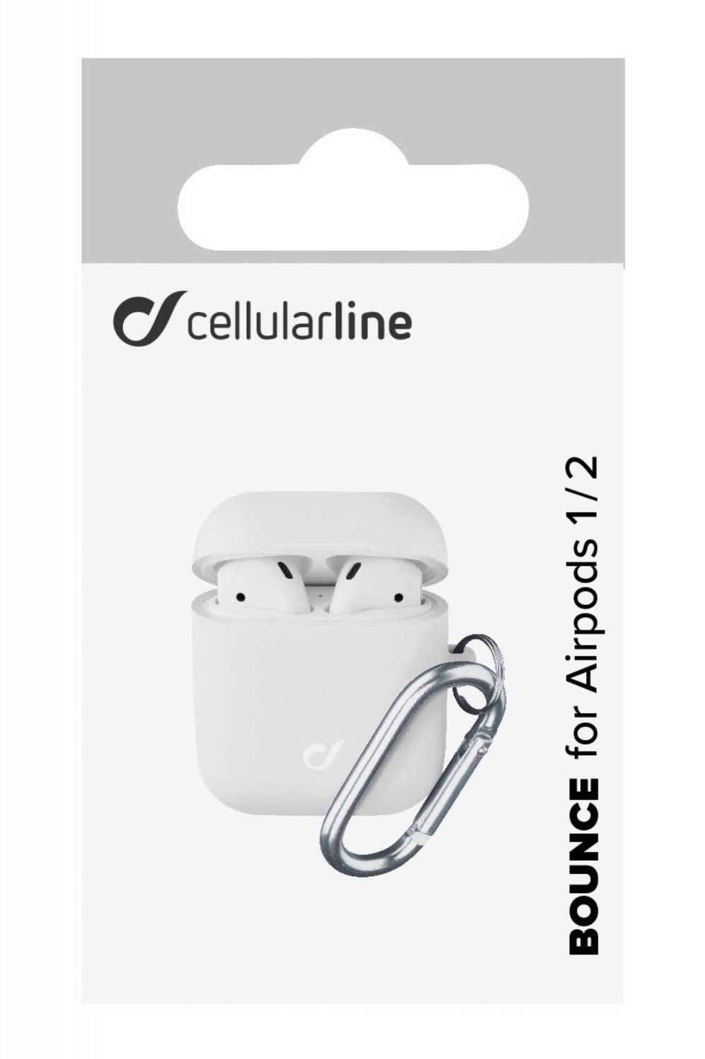 Cellularline Bounce silikonový kryt pro Apple Apple AirPods 1 & 2, bílý