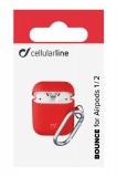 Cellularline Bounce silikonový kryt pro Apple AirPods 1 & 2, červený