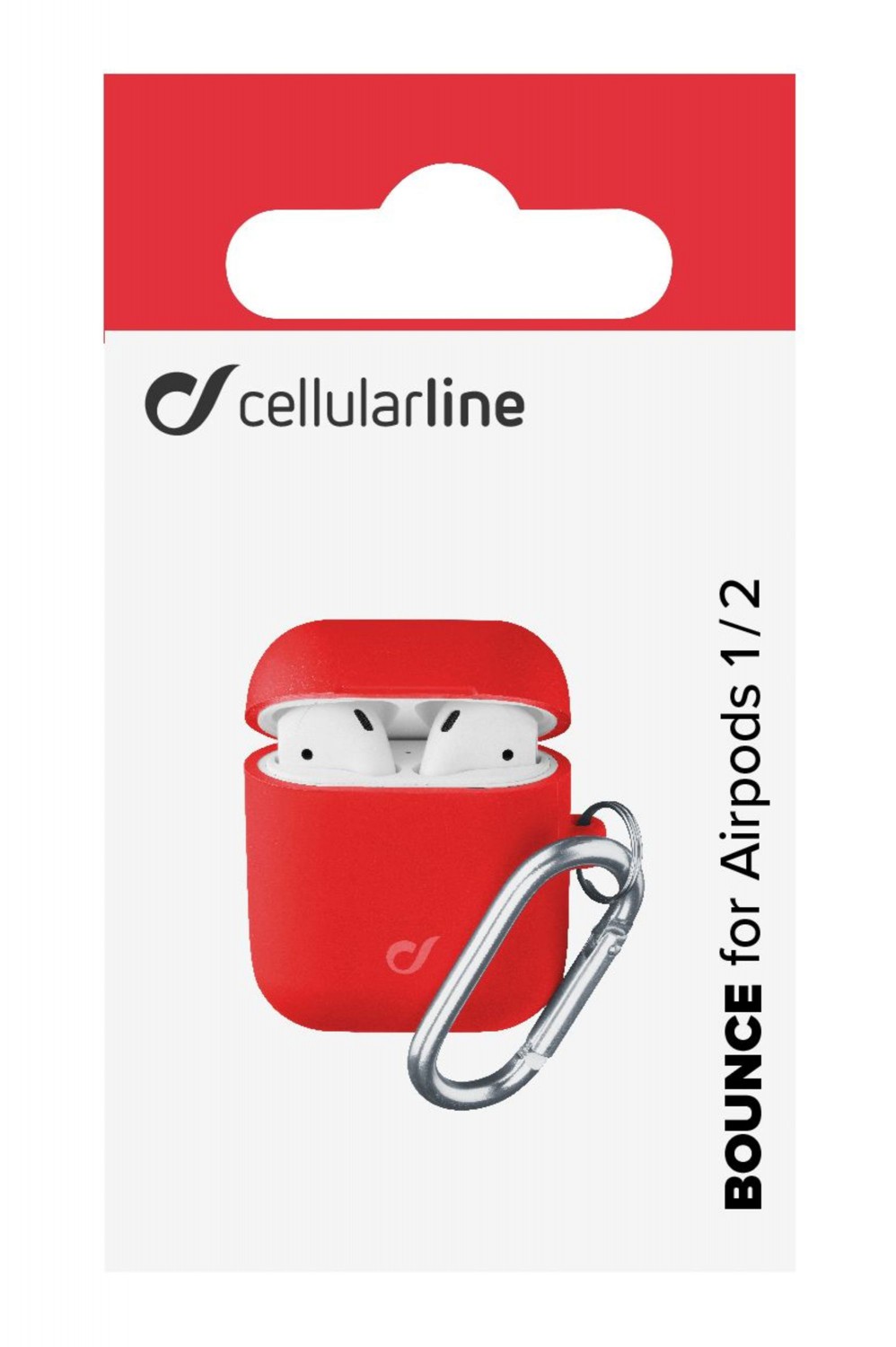Cellularline Bounce silikonový kryt pro Apple AirPods 1 & 2, červený
