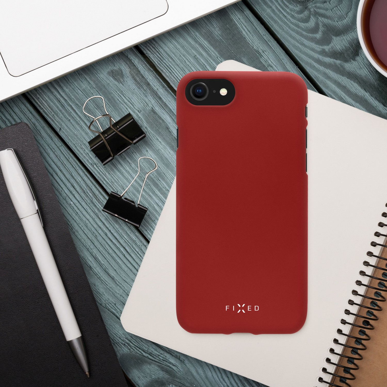 Zadní pogumovaný kryt FIXED Story pro Xiaomi Redmi Note 9 Pro/9 Pro Max/Note 9S, červená