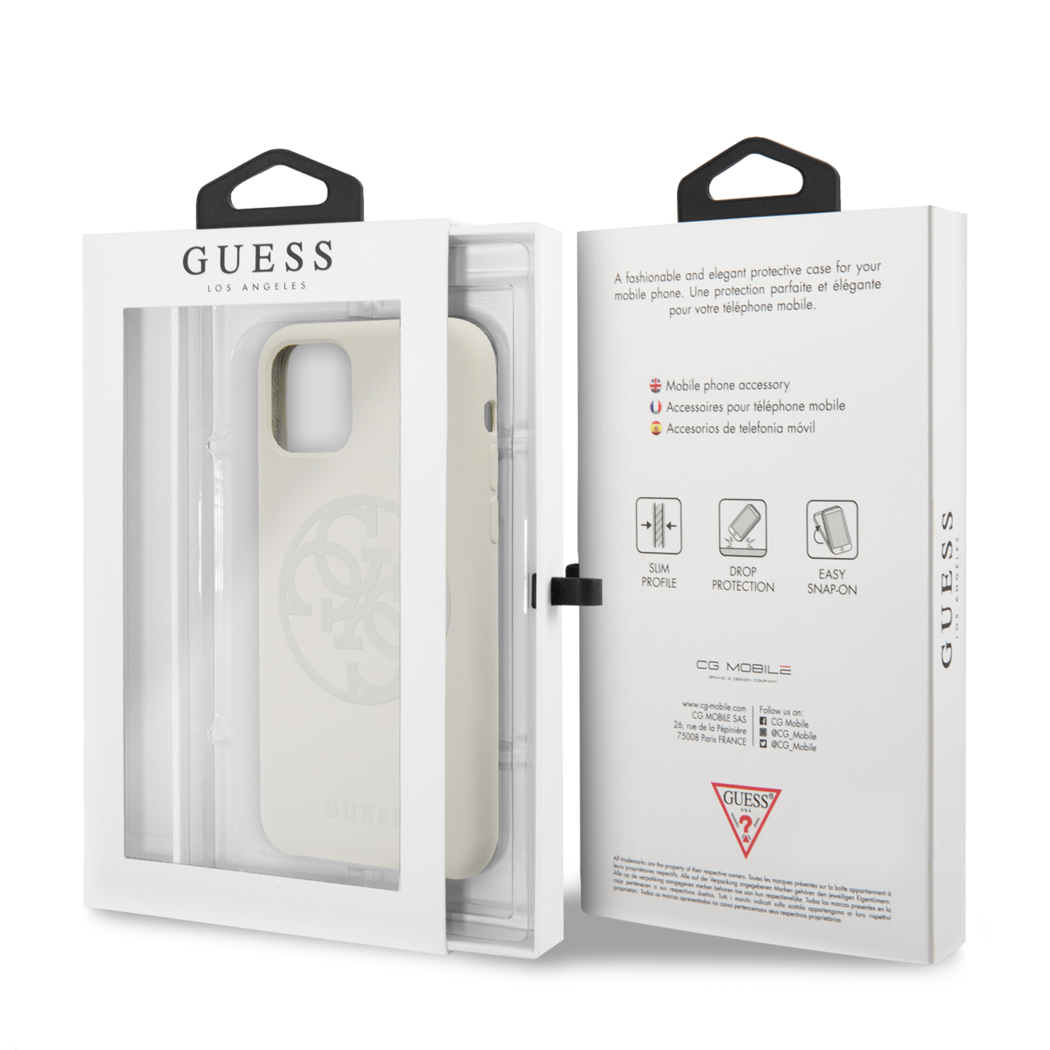 Guess 4G Silicone Tone Zadní kryt GUHCN65LS4GLG pro Apple iPhone 11 Pro Max white 