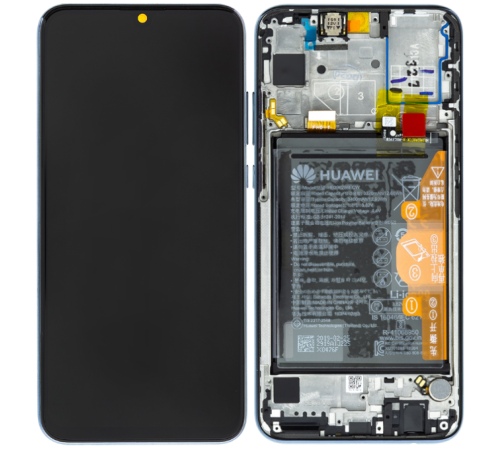 LCD + dotyk + přední kryt + baterie pro Honor 20 Lite, black (Service Pack)