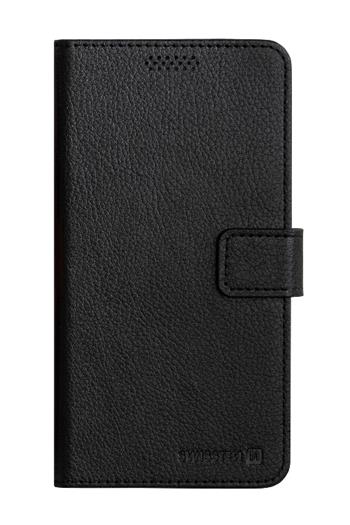 SWISSTEN LIBRO UNI flipové pouzdro XXL černé, PU  (170x83 mm)