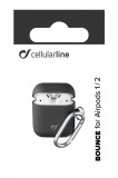 Cellularline Bounce silikonový kryt pro Apple AirPods 1 & 2, černý
