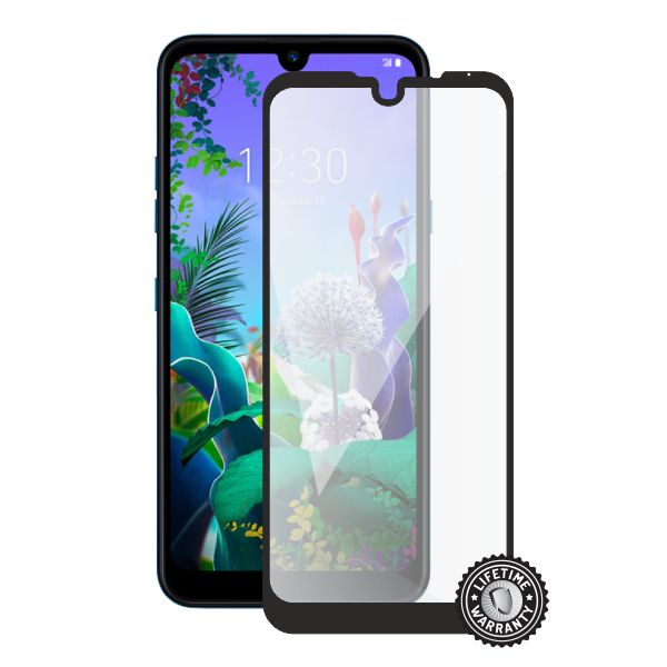 Screenshield tvrzené sklo pro LG Q60 protection full COVER, černá