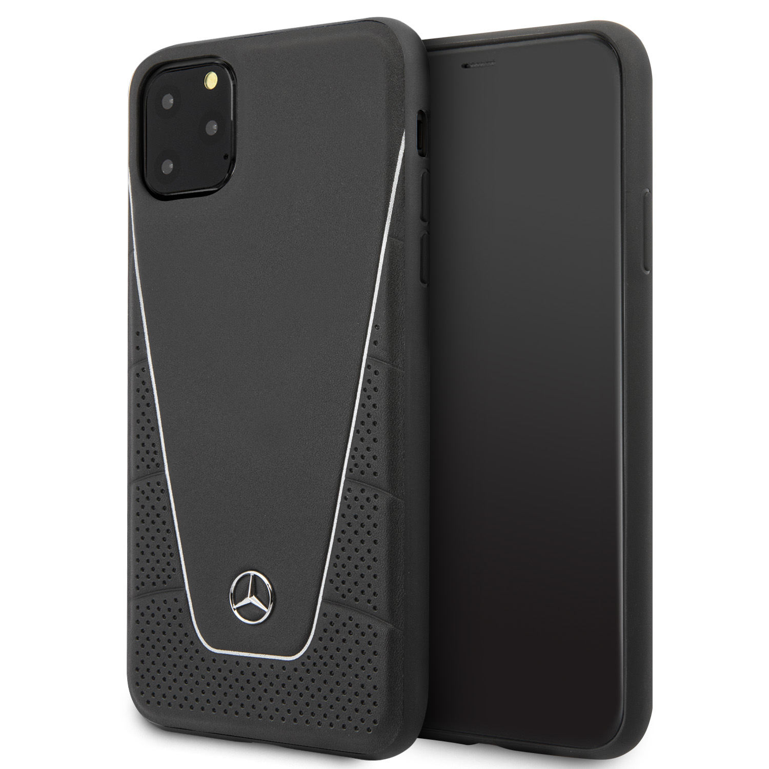 Mercedes Quilted kožený kryt MEHCN65CLSSI Apple iPhone 11 Pro Max black