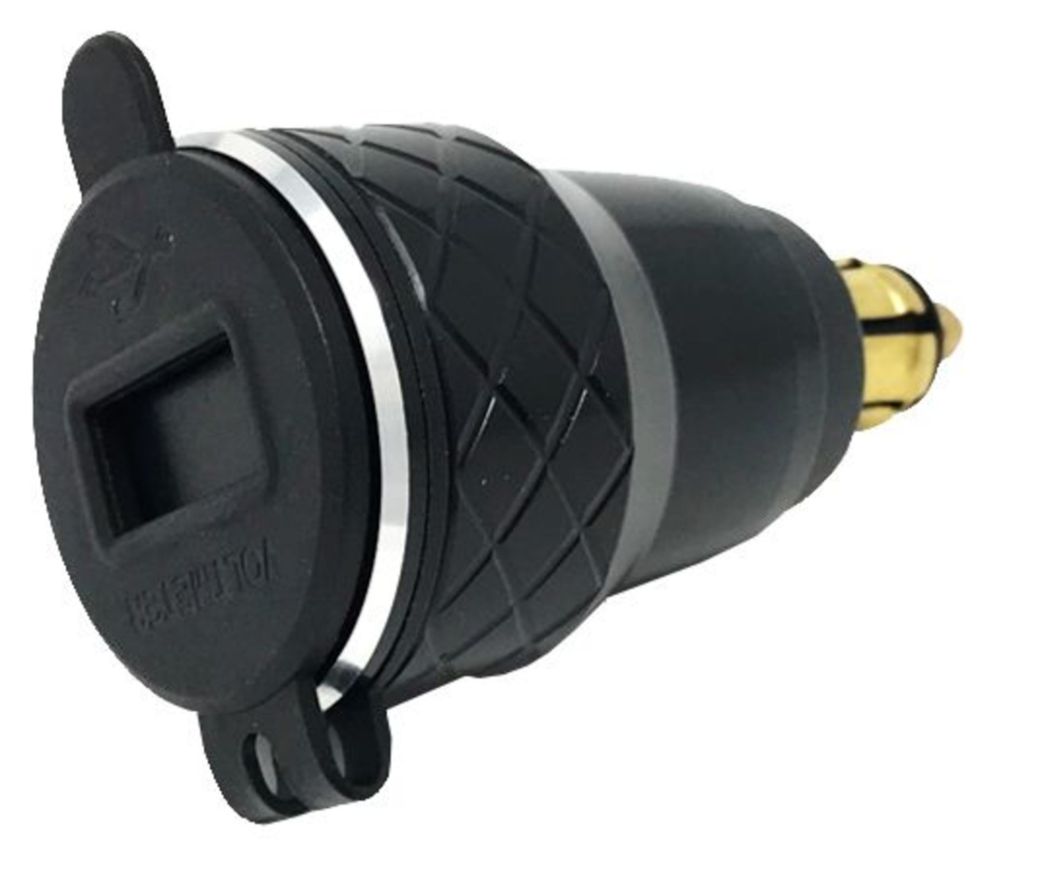 DIN adaptér Interphone s 2x USB výstupem pro motocykly, max. 4.2 A, černý