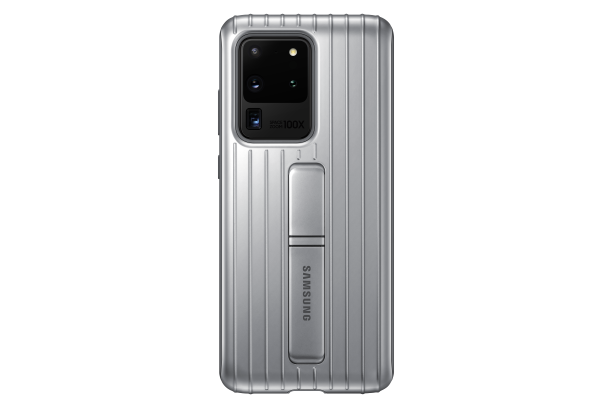 Zadní kryt Protective Standing Cover pro Samsung Galaxy S20 ultra, stříbrná