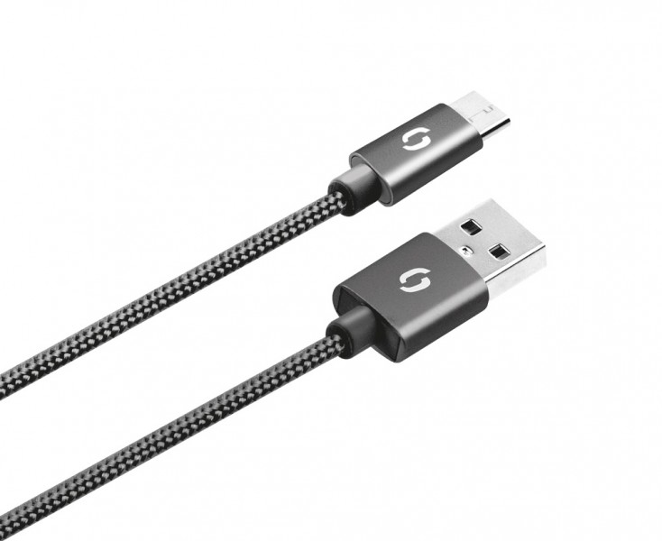 Datový kabel ALIGATOR PREMIUM 2A, MicroUSB 2m, černá