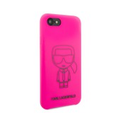 Karl Lagerfeld Silikonový kryt Ikonic KLHCI8SILFLPI Apple iPhone 8/SE 2020 pink 