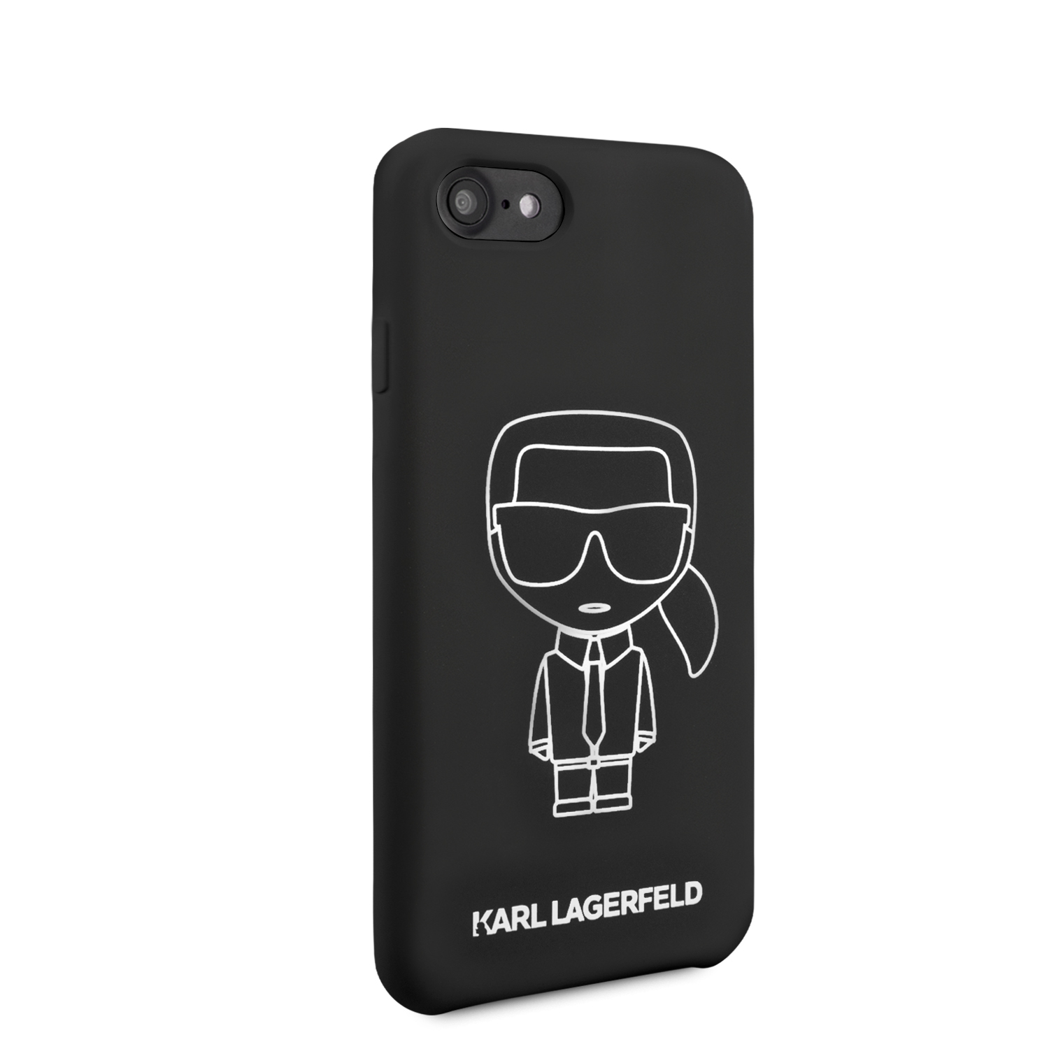 Karl Lagerfeld Silikonový kryt Ikonic KLHCI8SILFLWBK Apple iPhone 8/SE 2020 black 