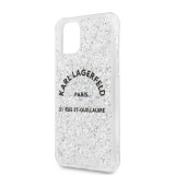 Karl Lagerfeld St.Guillaume Glitter kryt KLHCN58TRFGSL Apple iPhone 11 Pro silver