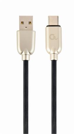 Datový kabel CABLEXPERT USB 2.0 Type-C kabel, 2m, pogumovaný, černá