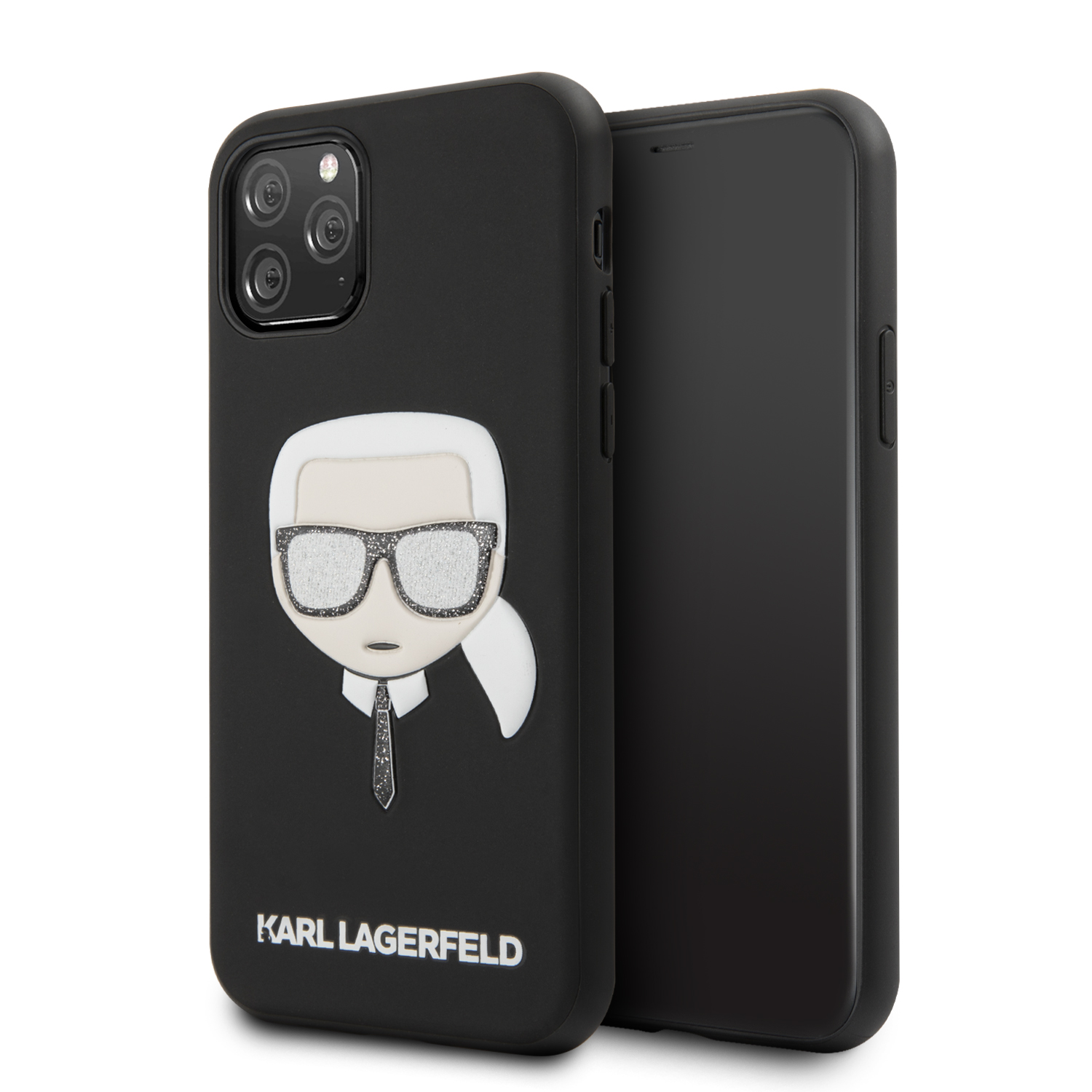 Karl Lagerfeld Embossed Glitter kryt KLHCN61GLBK Apple iPhone 11 black 