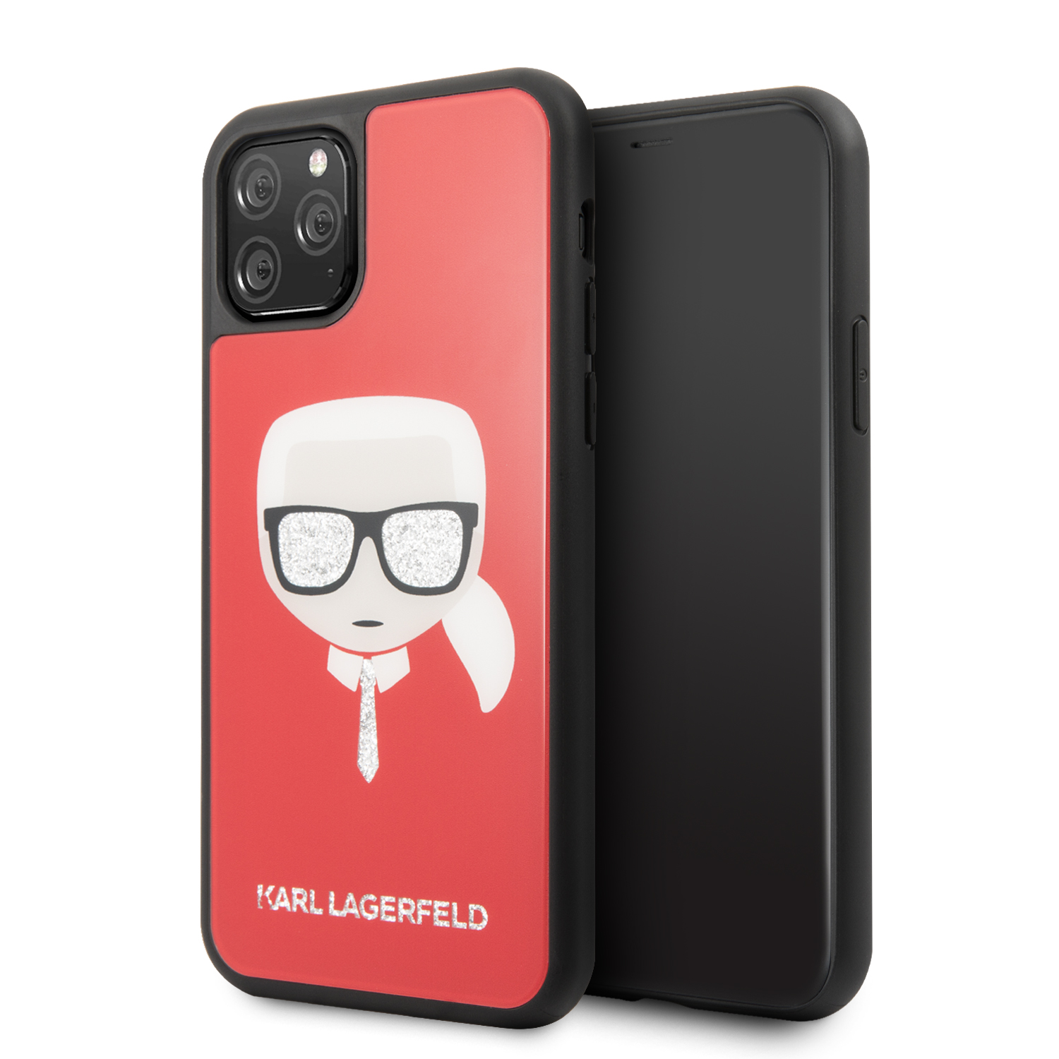 Karl Lagerfeld Dle Layers Glitter kryt KLHCN58DLHRE Apple iPhone 11 Pro red 