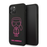 Karl Lagerfeld silikonový kryt KLHCN65SILFLPBK Apple iPhone 11 Pro Max pink out black