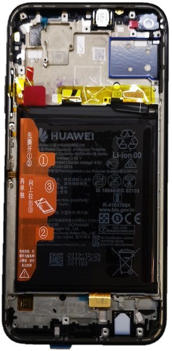 LCD + dotyk + přední kryt + pro Huawei P40 Pro, Midnight Black (Service Pack)