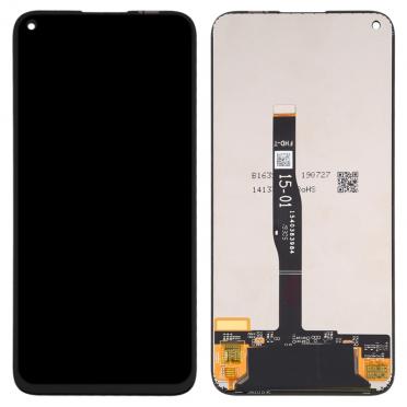LCD + dotyk + přední kryt pro Huawei P40 Lite, Midnight Black (Service Pack) + DOPRAVA ZDARMA
