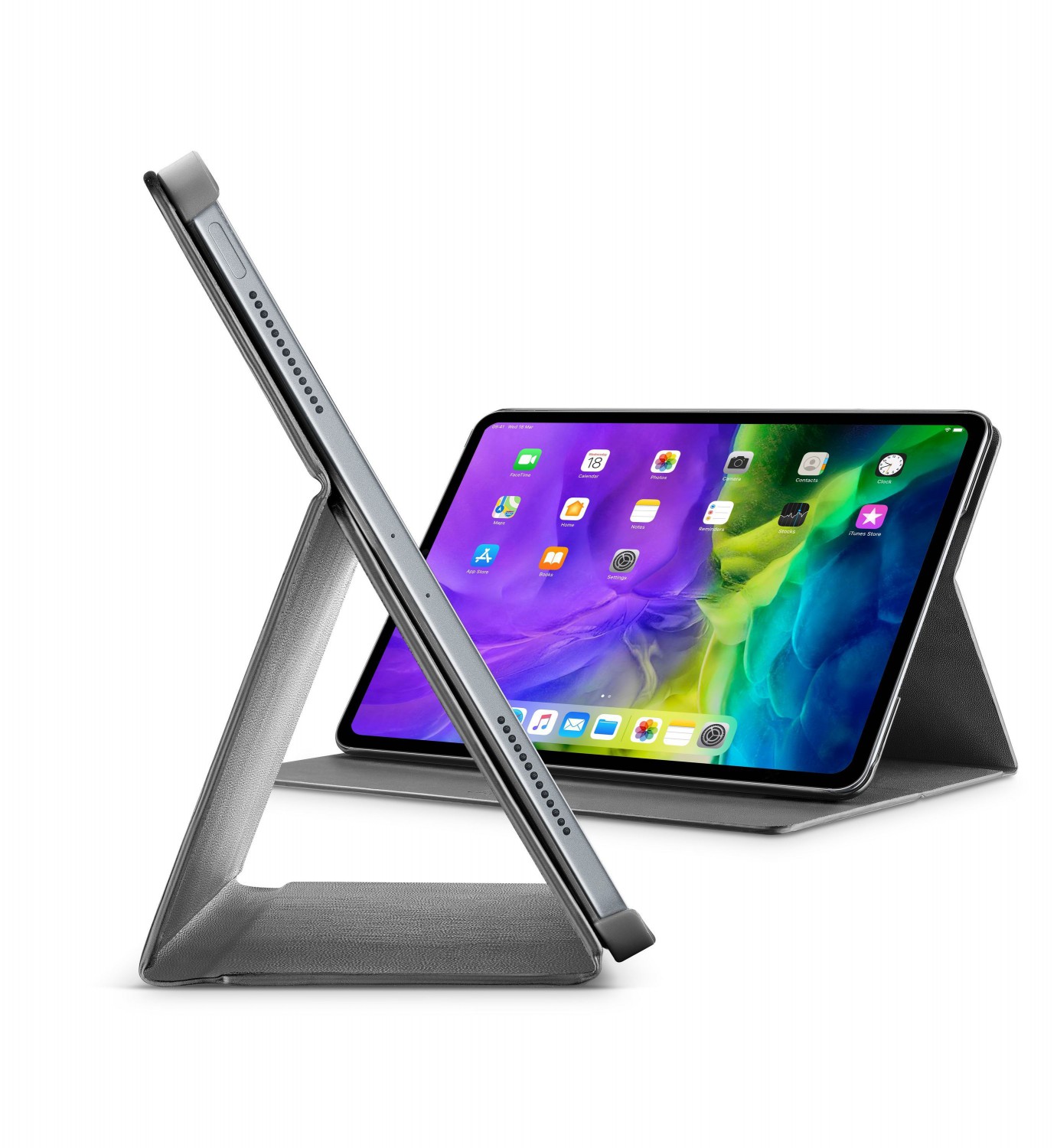Levně CellularLine FOLIO PEN pouzdro flip Apple iPad Pro 12.9" 2020 se slotem na stylus, černé