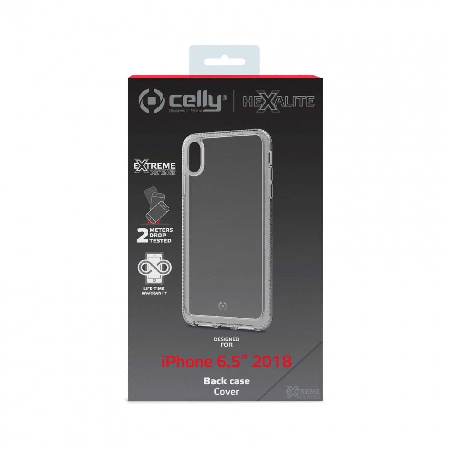 CELLY Hexalite Zadní kryt pro Apple iPhone XS Max, bílý