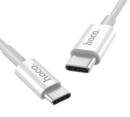 Levně Datový kabel HOCO X23 Skilled, USB-C/USB-C (PD), 3A, 1m, bílá