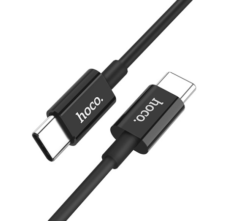Levně Datový kabel HOCO X23 Skilled, USB-C/USB-C (PD), 3A, 1m, černá