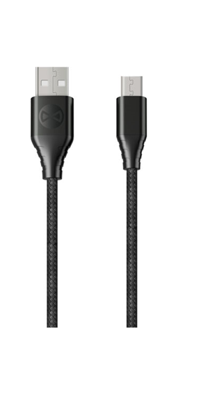 Datový kabel Forever Core micro USB 3m 3A textilní, černá