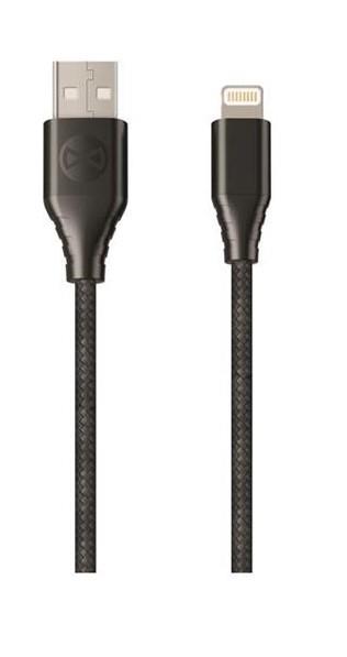 Levně Datový kabel Forever Core Lightning MFI 1,5m 2,4A textilní, černá