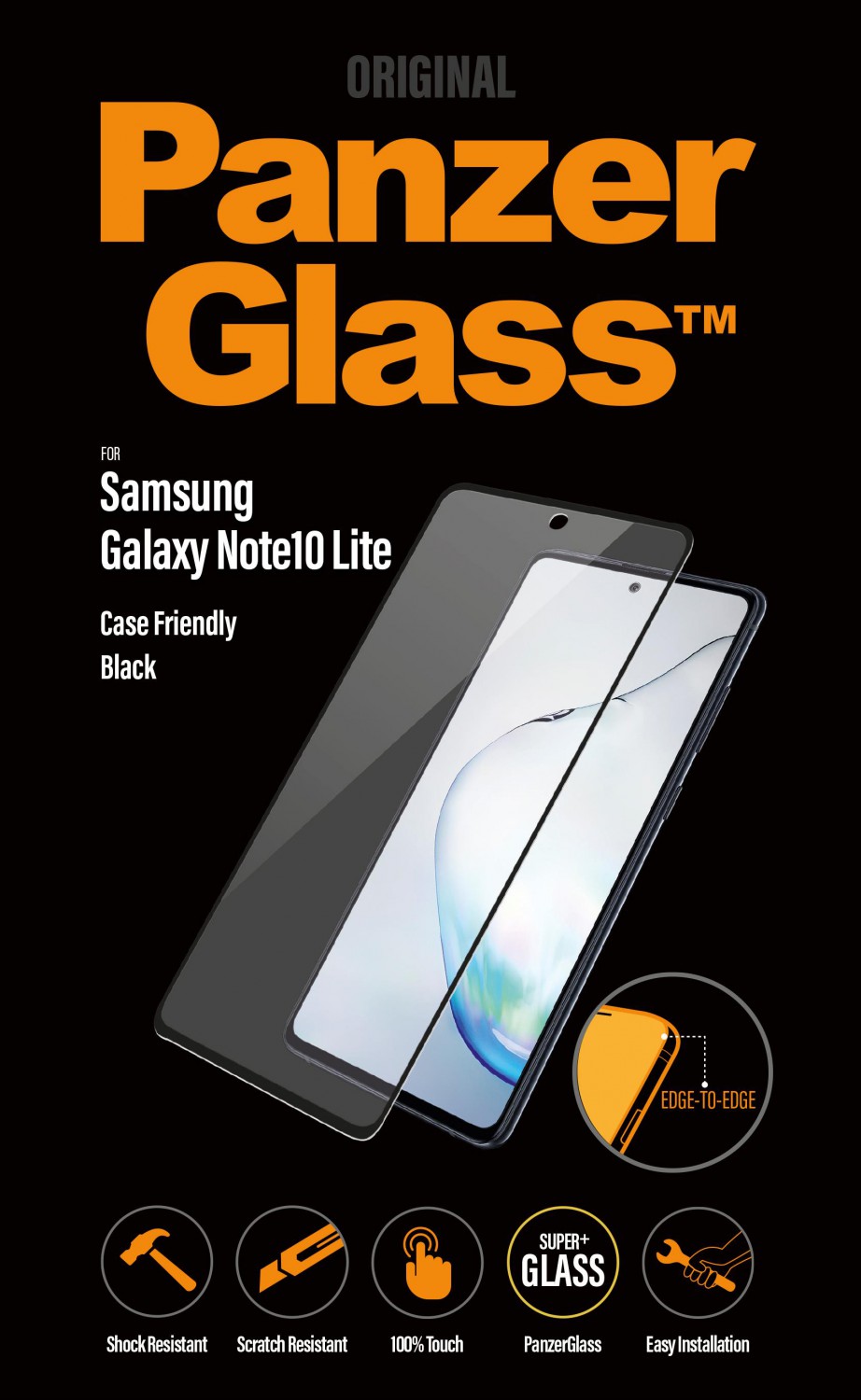 Ochranné sklo displeje PanzerGlass Edge to Edge pro Samsung Galaxy Note 10 Lite, černá