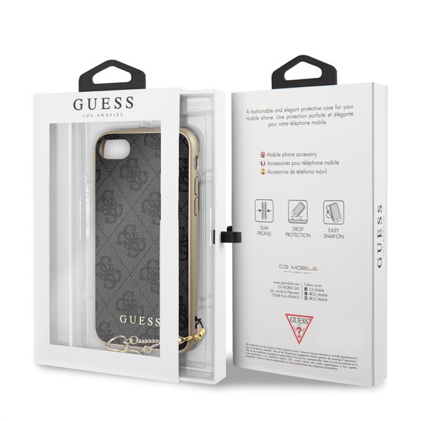 Guess Charms Hard Case 4G GUHCI8GF4GGR Apple iPhone 7/8/SE2020/SE2022, šedá