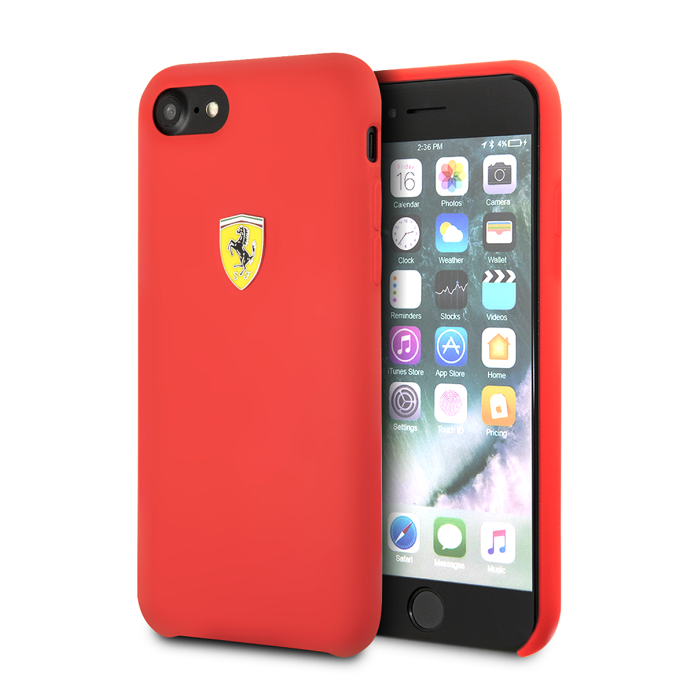 Ferrari SF Silikonový kryt FESSIHCI8RE pro Apple iPhone 8/SE 2020 red