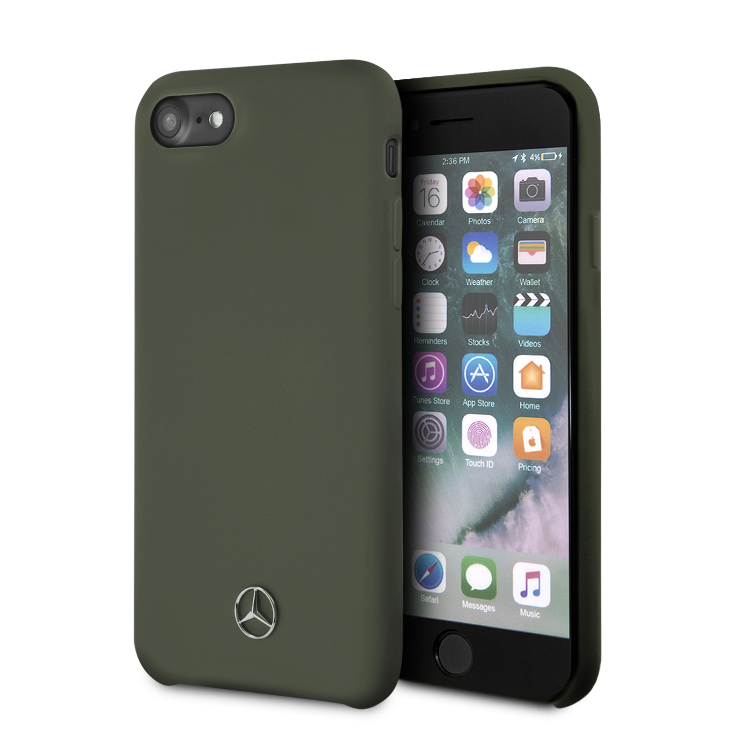 Mercedes Liquid silikonový kryt MEHCI8SILMG Apple iPhone 7/8/SE 2020 green