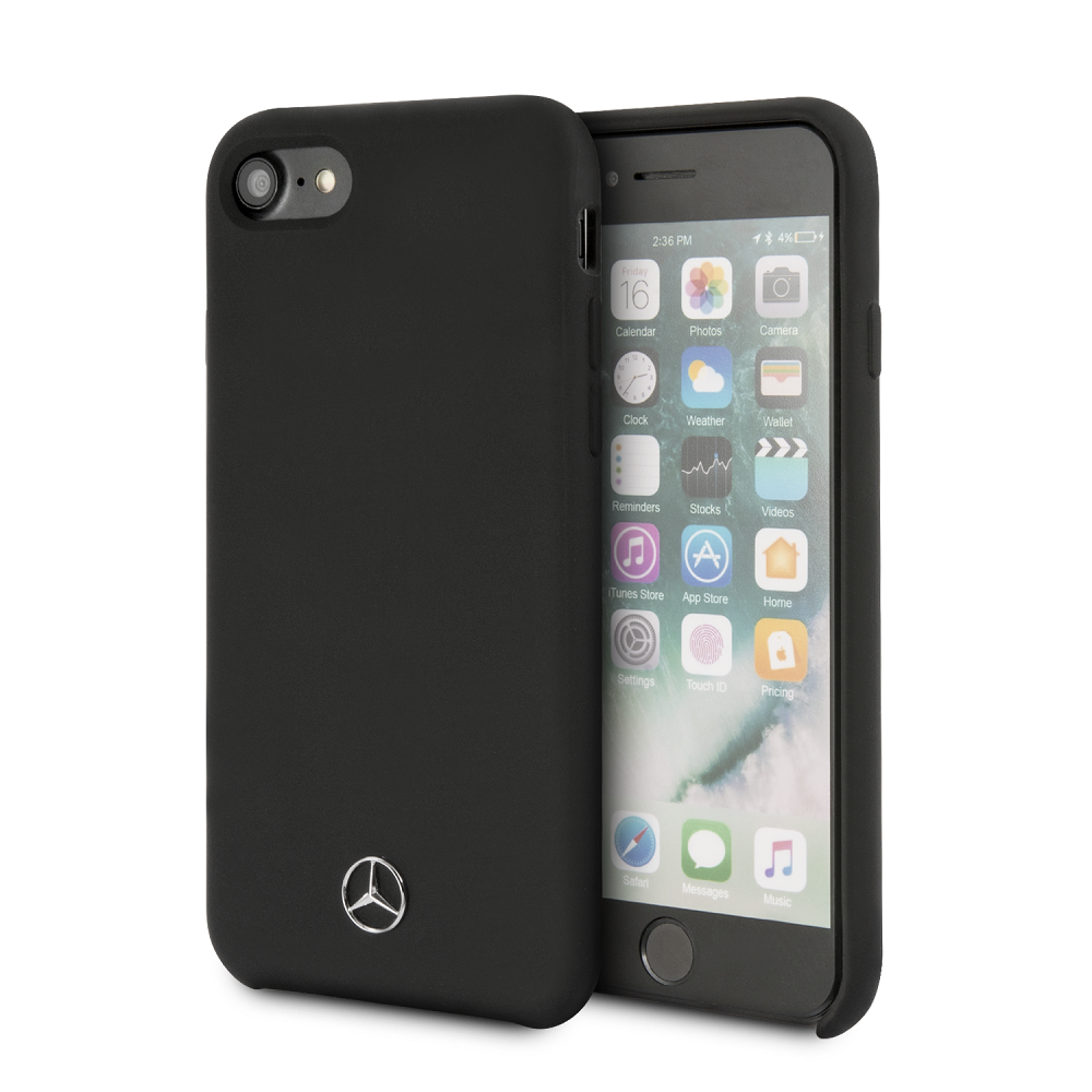 Mercedes Liquid silikonový kryt MEHCI8SILBK Apple iPhone 7/8/SE 2020 black