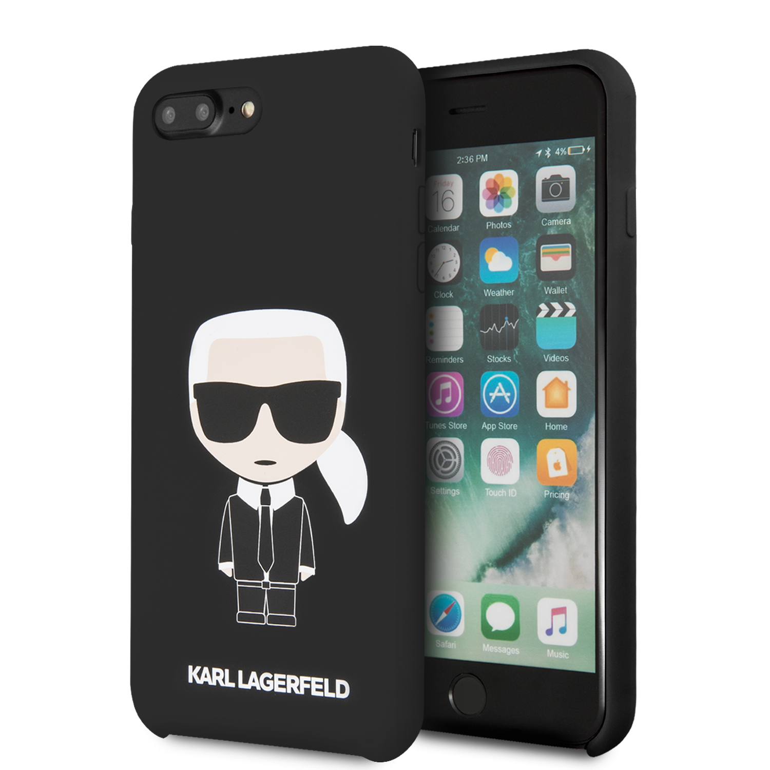 Karl Lagerfeld Full Body Silikonový kryt KLHCI8LSLFKBK Apple iPhone 7/8 Plus black