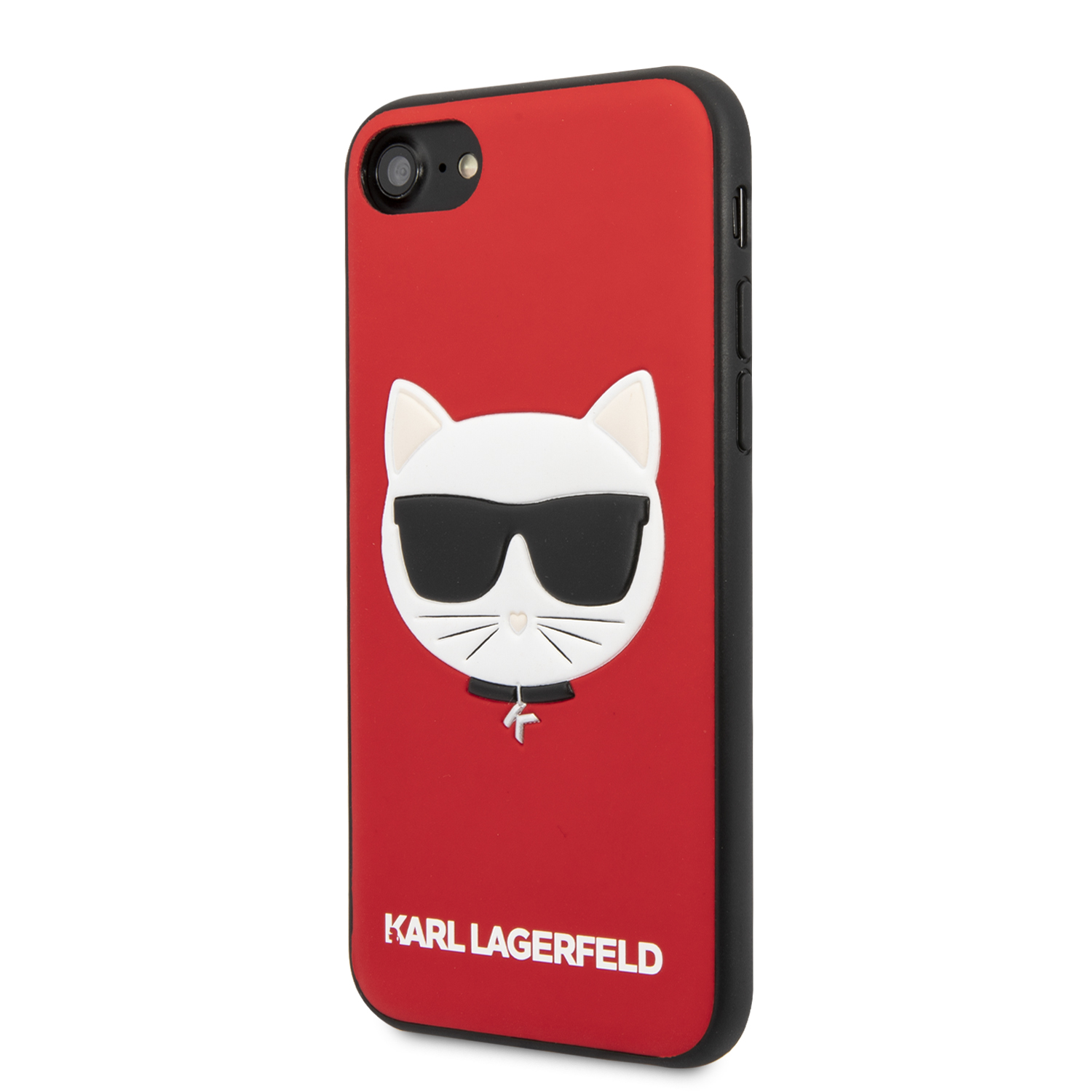 Karl Lagerfeld Embossed Glitter pouzdro KLHCI8GLRE Apple iPhone 7/8/SE 2020 red