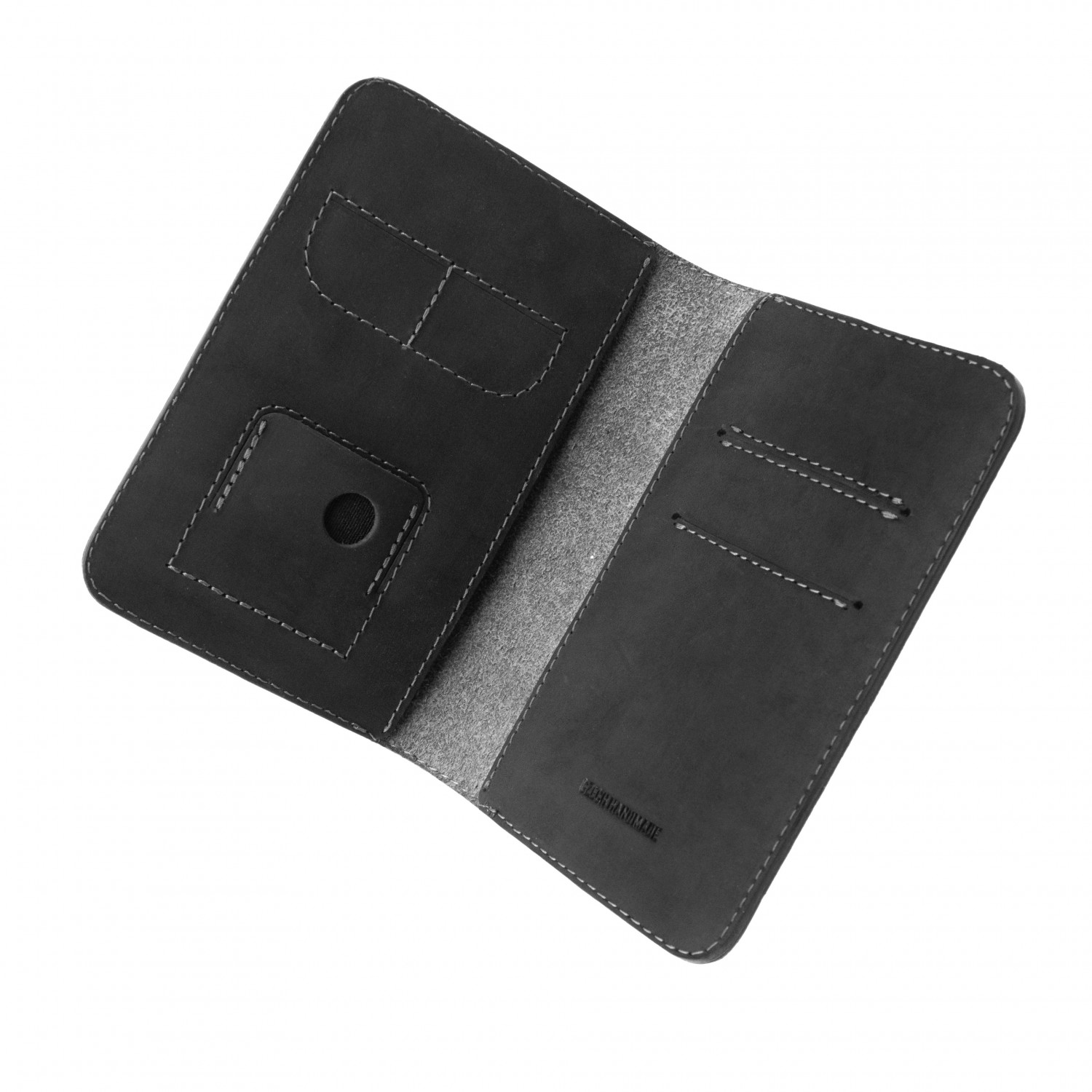 Kožená peněženka FIXED Smile Wallet XL se smart trackerem, černá