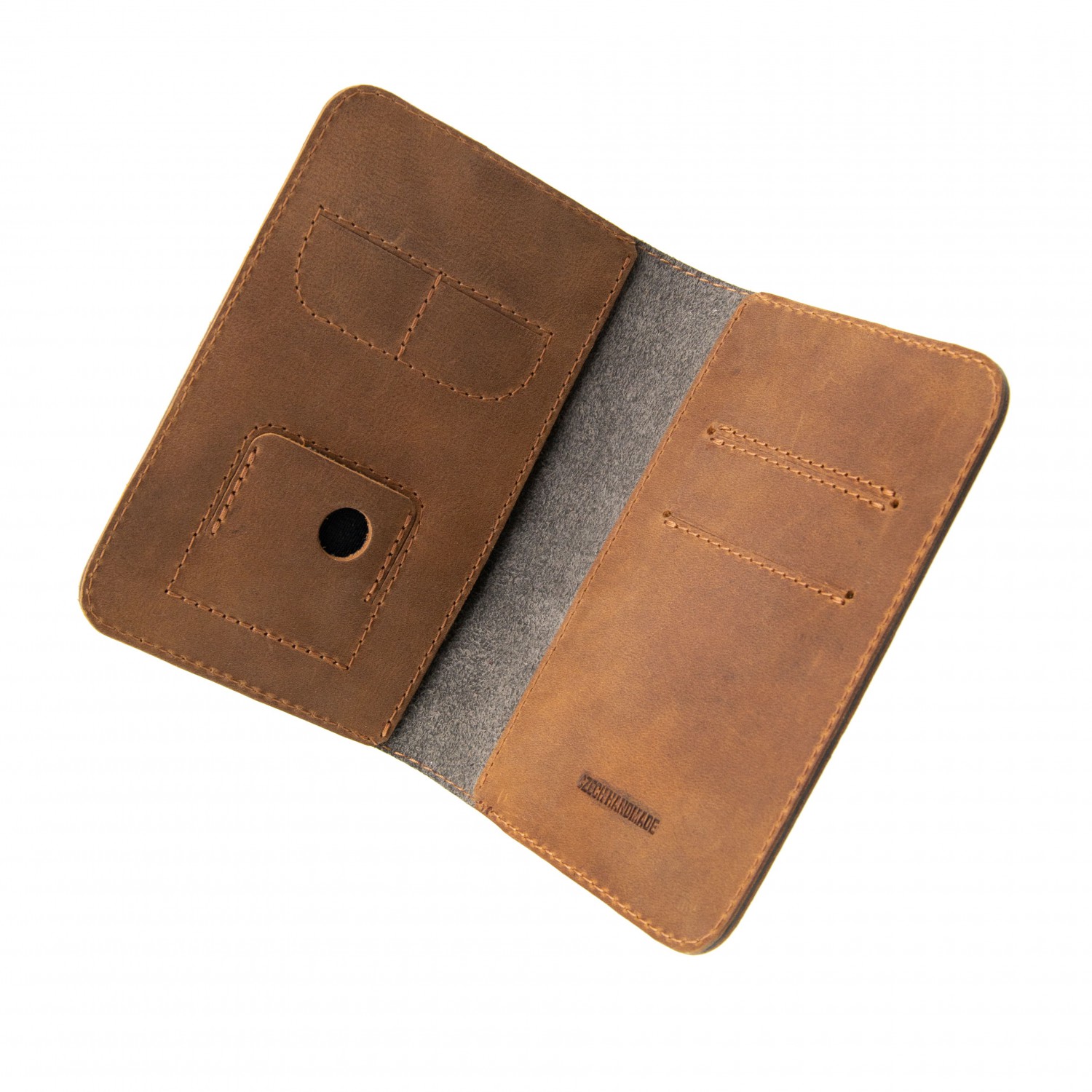 Kožená peněženka FIXED Smile Wallet XL se smart trackerem, hnědá