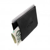 Kožená peněženka FIXED Smile Tiny Wallet se smart trackerem, černá