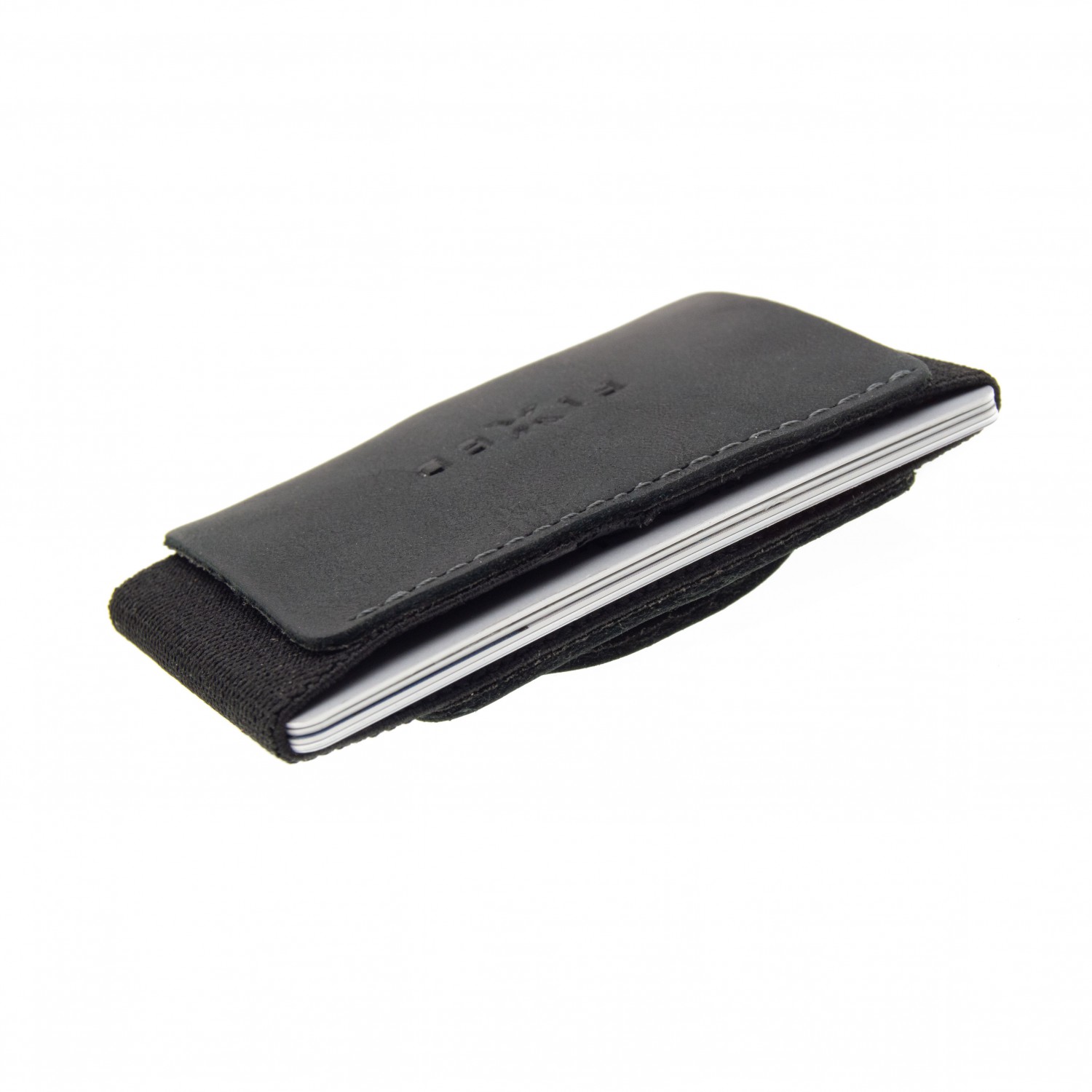 Kožená peněženka FIXED Smile Tiny Wallet se smart trackerem, černá