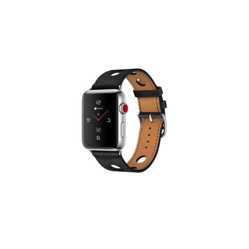 Levně Kožený řemínek COTEetCI Fashion Leather Band pro Apple Watch 38/40mm, černá
