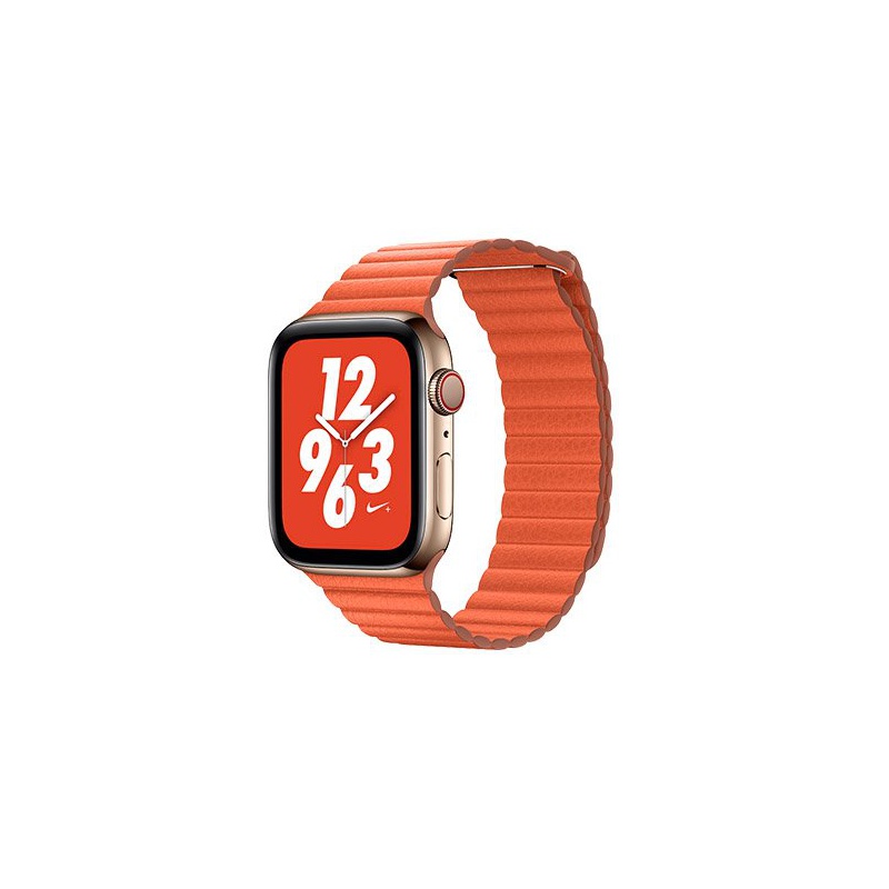 Levně Koženkový řemínek COTEetCI Leather Back Loop Band pro Apple Watch 42/44mm, oranžová