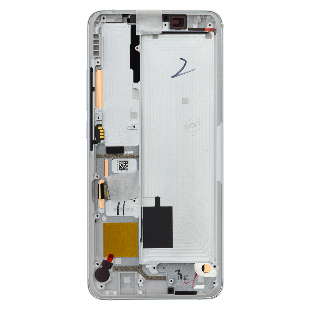 LCD + dotyk + přední kryt pro Xiaomi Mi Note 10, white (Service Pack)