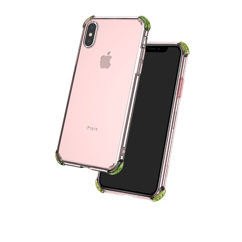 Silikonové pouzdro Hoco Ice Shield Series Soft Case pro Apple iPhone XS Max, transparentní růžová