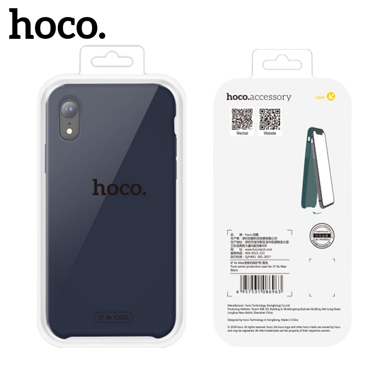 Silikonové pouzdro Hoco Pure Series Protective Case pro Apple iPhone XS Max, modrá