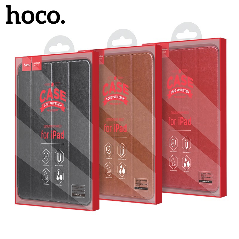 Flipové pouzdro Hoco Crystal Series protective case pro iPad Pro 12,9, červená