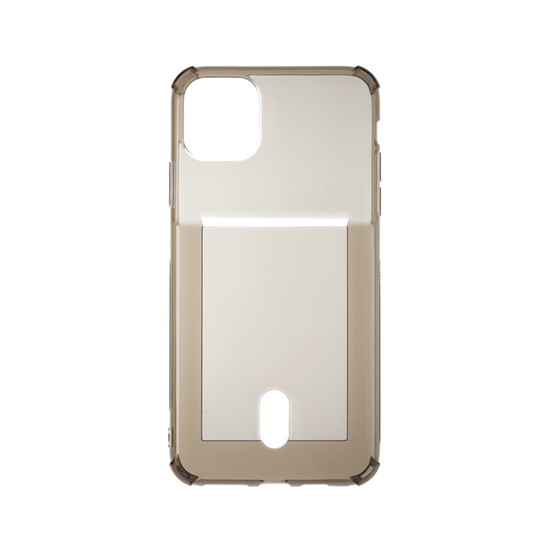 Silikonové pouzdro Case With Credit Card Holder pro Apple iPhone 11 Pro Max, šedá
