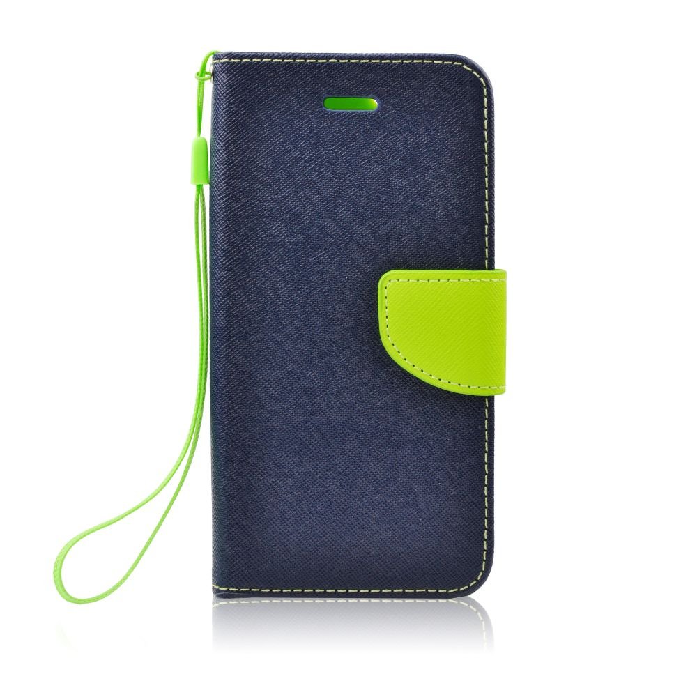 Levně Flipové pouzdro Fancy Diary pro Huawei Y5p, modrá - limetková