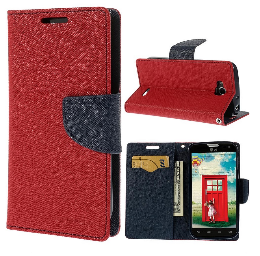 Flipové pouzdro Fancy Diary pro Huawei Y5p, červená-modrá