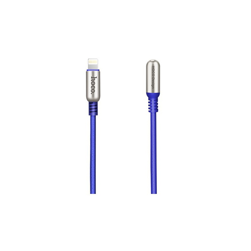 Datový kabel Hoco Capsule Lightning Charging Cable, 2m, modrá
